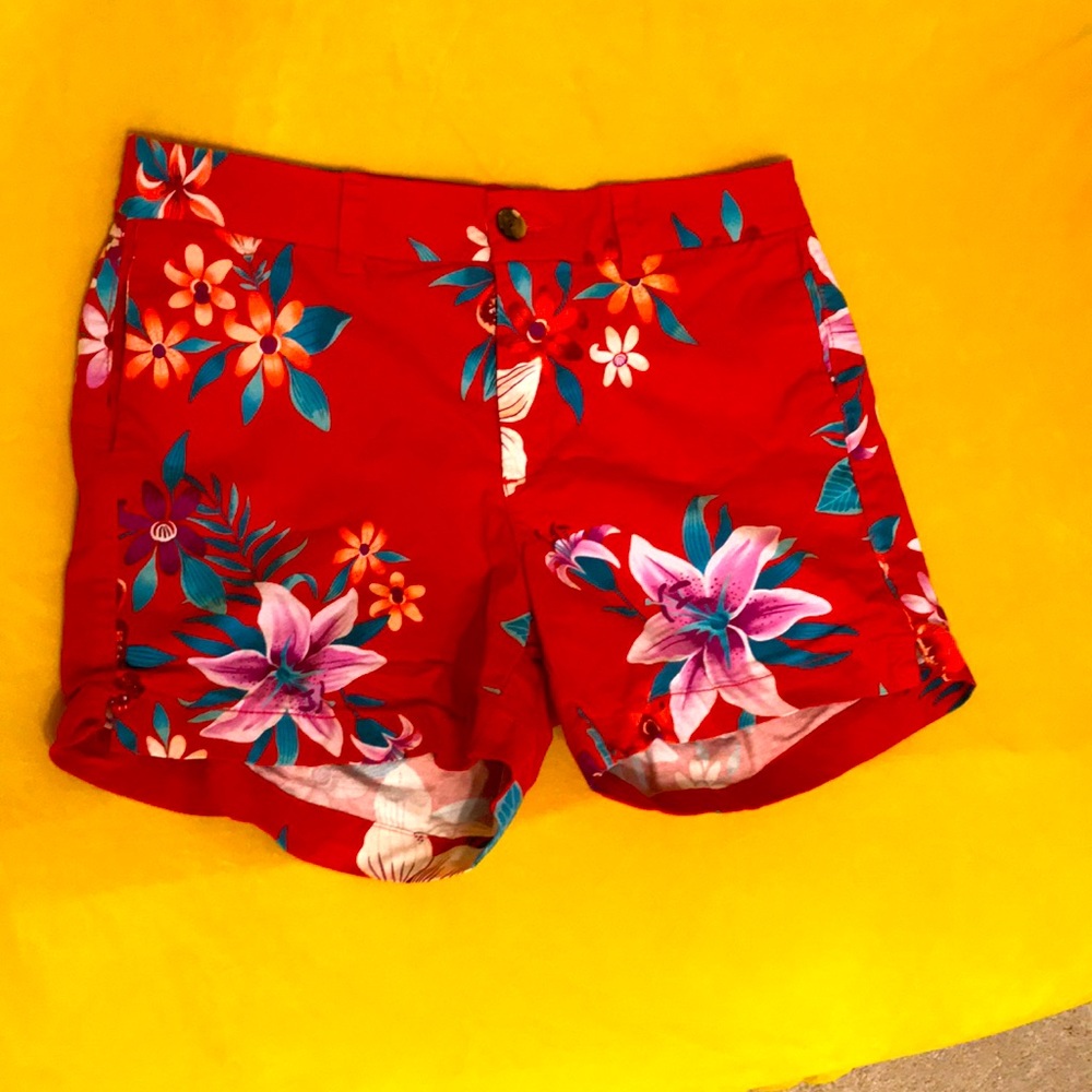 Tropical Red Shorts